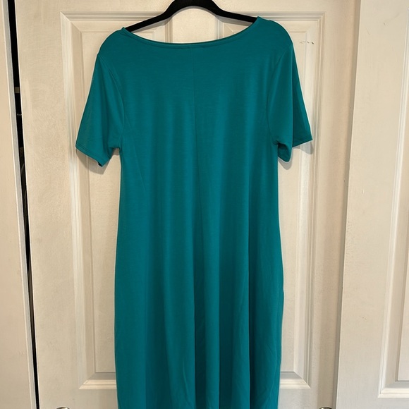 NWOT Allie Short Sleeve Jersey A-Line Blue Dress - Picture 6 of 7